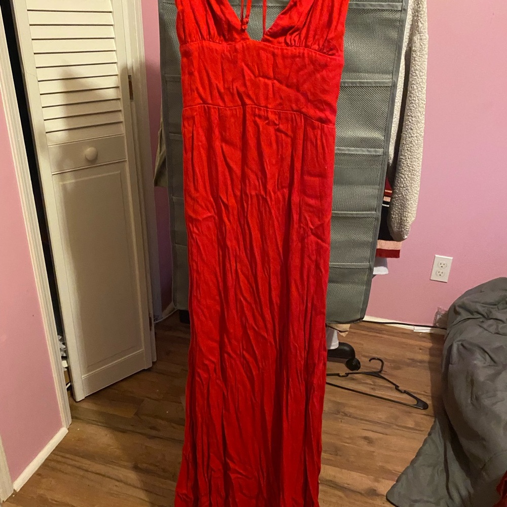 Reformation Vibrant Red Maxi Dress